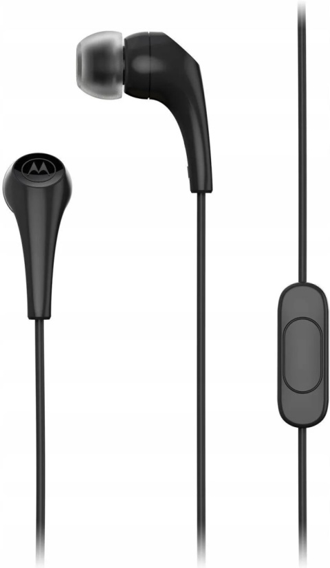 MOTOROLA Earbuds2-S SŁUCHAWKI Z MIKROFONEM DOUSZNE CZARNE ORYGINALNE