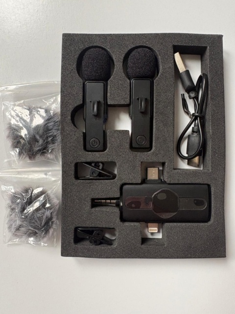 Mikrofon Bezprzewodowy Krawatowy Lavalier Do Nagrywania 4w1 Do Telefonu