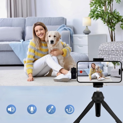 Mikrofon Bezprzewodowy Krawatowy Homvos M26 Do Nagrywania 4w1 Do Telefonu