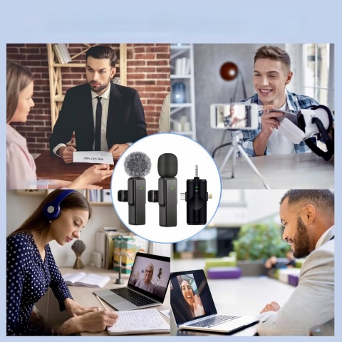 Mikrofon Bezprzewodowy Krawatowy Homvos M26 Do Nagrywania 4w1 Do Telefonu