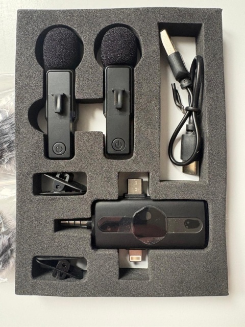 Mikrofon Bezprzewodowy Krawatowy Homvos M26 Do Nagrywania 4w1 Do Telefonu