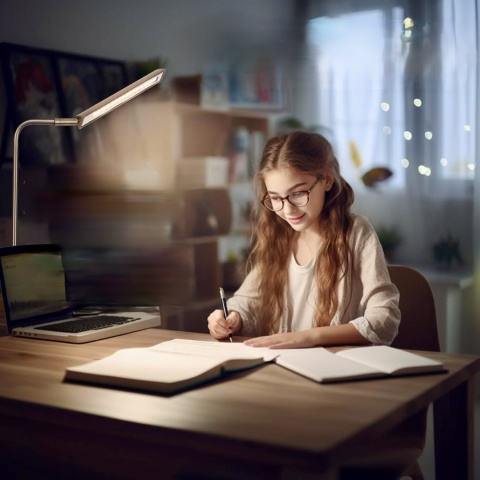 NOWOCZESNA LAMPA PODŁOGOWA LED Z FUNKCJĄ ŚCIEMNIANIA I MARMUROWĄ PODSTAWĄ