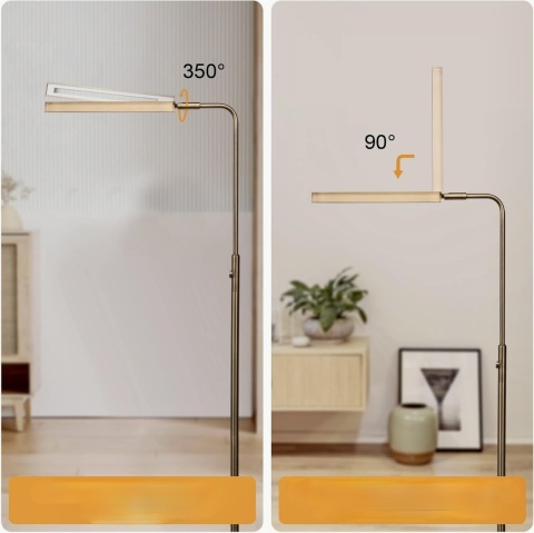 NOWOCZESNA LAMPA PODŁOGOWA LED Z FUNKCJĄ ŚCIEMNIANIA I MARMUROWĄ PODSTAWĄ