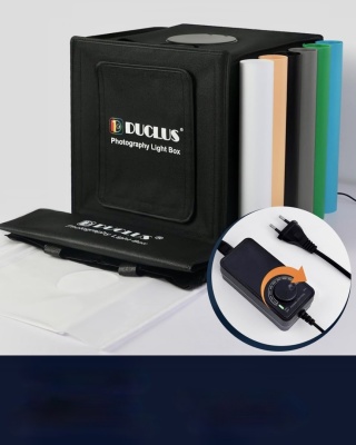 Namiot bezcieniowy DUCLUS studio fotograficzne LED Pudełko do zdjęć 50x50cm