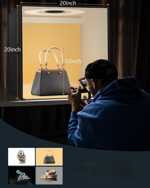 Namiot bezcieniowy DUCLUS studio fotograficzne LED Pudełko do zdjęć 50x50cm