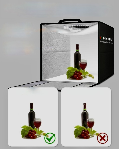 Namiot bezcieniowy DUCLUS studio fotograficzne LED Pudełko do zdjęć 50x50cm