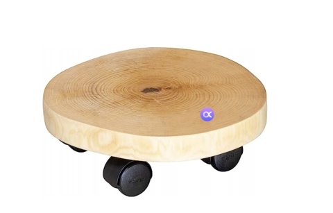 PODSTAWKA POD DONICZKĘ DONICĘ NA KÓŁKACH DREWNIANA OKRĄGŁA PODEST 30 cm