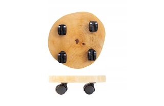 PODSTAWKA POD DONICZKĘ DONICĘ NA KÓŁKACH DREWNIANA OKRĄGŁA PODEST 30 cm