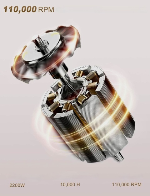 GRT PRO PROFESJONALNA MINI SUSZARKA DO WŁOSÓW JONOWA 2200W 110 000 obr./min