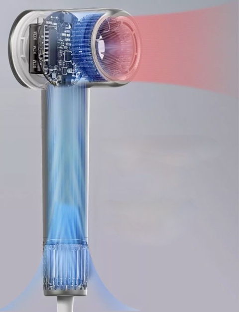 PROFESJONALNA SUSZARKA DO WŁOSÓW GRT PRO BL-F02 Z DWUWARSTWOWYM DYFUZOREM