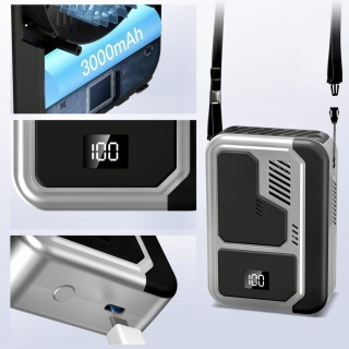 PRZENOŚNY WENTYLATOR NA USB TALIOWY 4 W 1 CICHY WYTRZYMAŁY I WIELOFUNKCYJNY