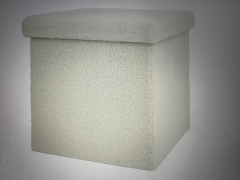 PUFA TAPICEROWANA STYLOWA JASNY BEŻ PORZĄDNA