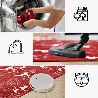 Dywan Święta Boże Narodzenie Carvapet Dywanik 60 x 300 cm Antypoślizgowy