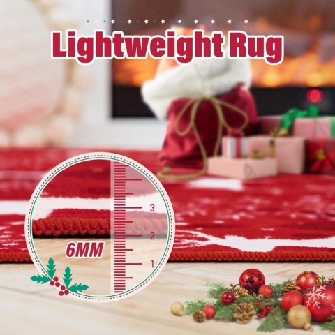 Dywan Święta Boże Narodzenie Carvapet Dywanik 60 x 300 cm Antypoślizgowy