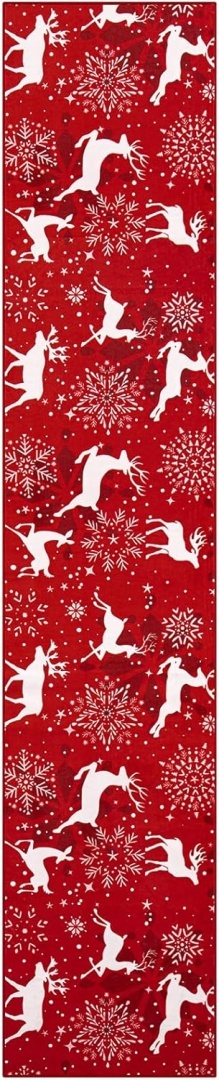 Dywan Święta Boże Narodzenie Carvapet Dywanik 60 x 300 cm Antypoślizgowy