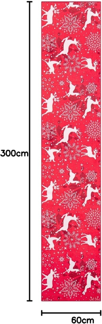Dywan Święta Boże Narodzenie Carvapet Dywanik 60 x 300 cm Antypoślizgowy