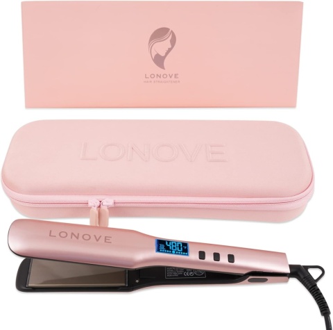 Prostownica Do Włosów Grubych Gęstych Kręconych Tytanowa LONOVE LO-5525 LCD