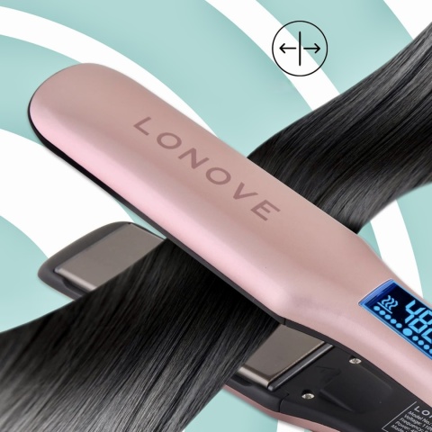 Prostownica Do Włosów Grubych Gęstych Kręconych Tytanowa LONOVE LO-5525 LCD