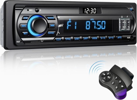 RADIO SAMOCHODOWE BLUETOOTH RADIOODTWARZACZ PILOT MP3 USB AUX FM R2207 1DIN