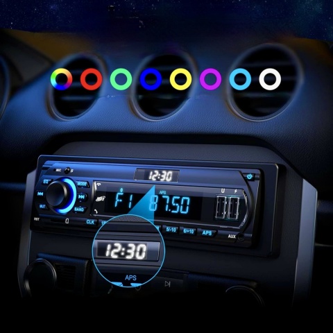 RADIO SAMOCHODOWE BLUETOOTH RADIOODTWARZACZ PILOT MP3 USB AUX FM R2207 1DIN