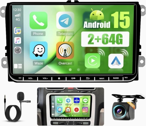 Radio Samochodowe Android Caplay Hikity GOLF 5 6 PASSAT B6 B7 TIGUAN TOURAN