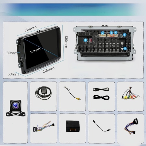 Radio Samochodowe Android Caplay Hikity GOLF 5 6 PASSAT B6 B7 TIGUAN TOURAN