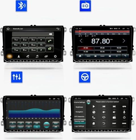 Radio Samochodowe Android Caplay Hikity GOLF 5 6 PASSAT B6 B7 TIGUAN TOURAN