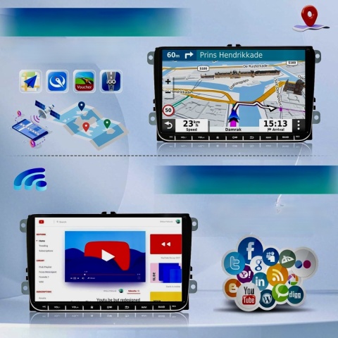 Radio Samochodowe Android Caplay Hikity GOLF 5 6 PASSAT B6 B7 TIGUAN TOURAN