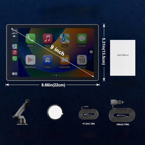 Radio Samochodowe Monitor Ekran Bezprzewodowy Radioodtwarzacz Dotykowy