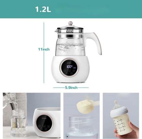 SEJOY CZAJNIK PODGRZEWACZ ELEKTRYCZNY BABY KETTLE DO MLEKA I POSIŁKÓW 1,2 L