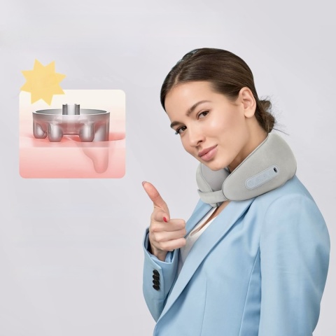 SHIATSU CONQUECO MASAŻER PODUSZKA DO KARKU SZYJA Z FUNKCJĄ PODGRZEWANIA