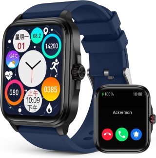 SOUYIE SMARTWATCH 1,91 CALOWY HD BLUETOOTH WODOODPORNY IP67 CZARNY PORZĄDNY