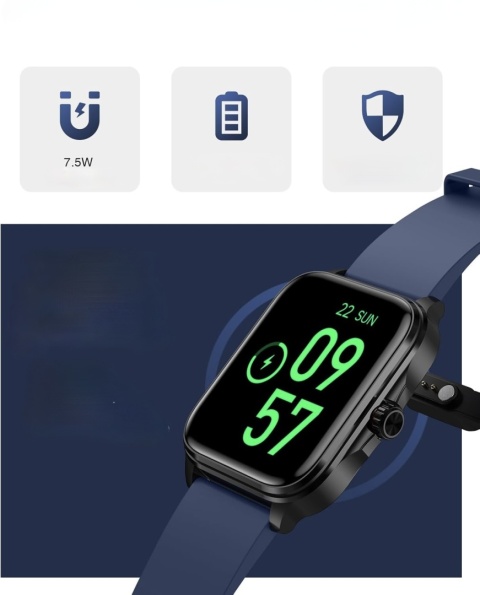 SOUYIE SMARTWATCH 1,91 CALOWY HD BLUETOOTH WODOODPORNY IP67 CZARNY PORZĄDNY