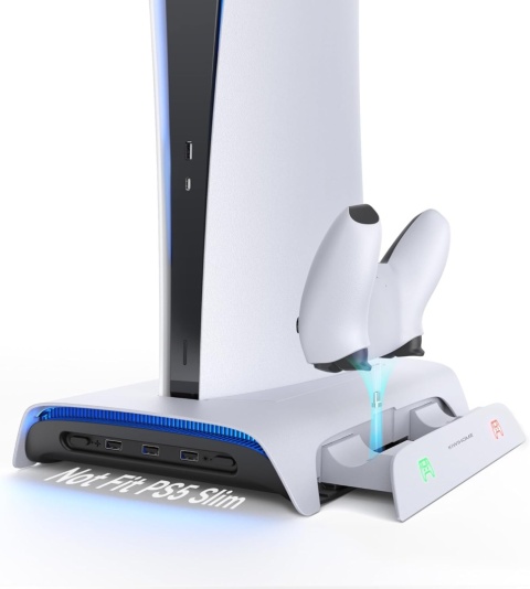 STACJA CHŁODZĄCA KIWIHOME DO AKCESORIÓW PS5 RGB ZE STACJĄ ŁADOWANIA PADÓW