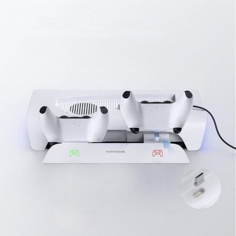 STACJA CHŁODZĄCA KIWIHOME DO AKCESORIÓW PS5 RGB ZE STACJĄ ŁADOWANIA PADÓW