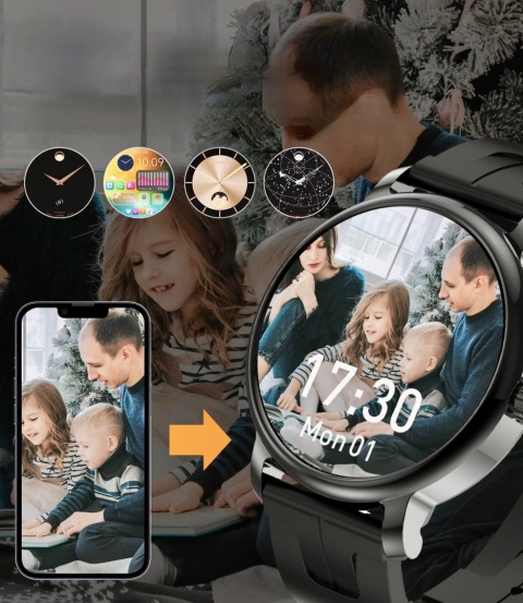 Smartwatch Męski Sportowy Fitness Zegarek Smart Watch Lemfo LF35 1,43 HD