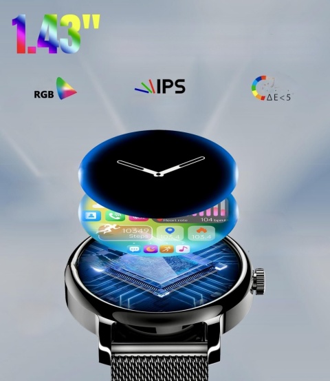 Smartwatch Męski Sportowy Fitness Zegarek Smart Watch Lemfo LF35 1,43 HD