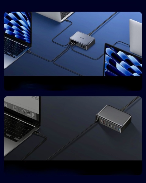 Stacja Ładująca Ładowarka Rocoren 480W 10-Portowa GaN Do Laptopów QC4.0 PPS