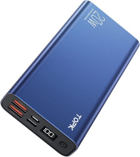 TOPK POWERBANK 20000MAH SZYBKA PRZENOŚNA ŁADOWARKA USB C 20W LED WYŚWIETLACZ