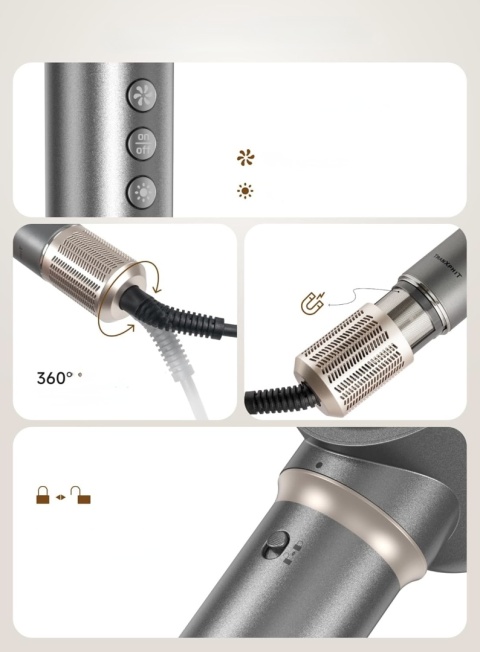 TRANXPHIT SUSZARKA DO WŁOSÓW 5W1 160 000 OBR/MIN JONY UJEMNE ORYGINALNA