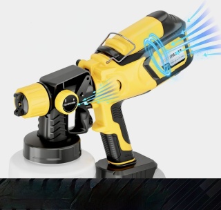 TULIPGRIL PISTOLET MALARSKI NATRYSKOWY AKUMULATOROWY PORZĄDNY 5 DYSZ 1400ML