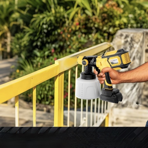 TULIPGRIL PISTOLET MALARSKI NATRYSKOWY AKUMULATOROWY PORZĄDNY 5 DYSZ 1400ML