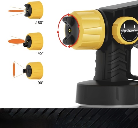 TULIPGRIL PISTOLET MALARSKI NATRYSKOWY AKUMULATOROWY PORZĄDNY 5 DYSZ 1400ML