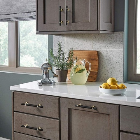 UCHWYT MEBLOWY 4-CZĘŚCIOWY CZARNE UCHWYTY DO MEBLI DO DRZWI MEBLE KUCHENNE SZUFLADY SZAFY ZE STOPU ALUMINIUM