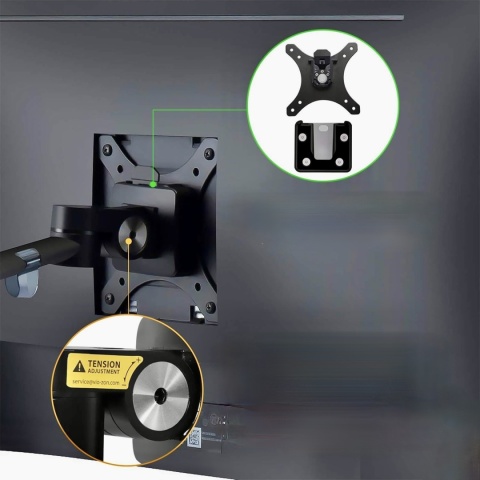 VIOZON UCHWYT NA MONITOR I LAPTOP 2W1 REGULOWANY PODWÓJNY STOJAK NA BIURKO