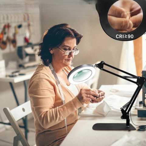 ZABOUL LAMPA LED ZE SZKŁEM POWIĘKSZAJĄCYM 10X PORZĄDNA