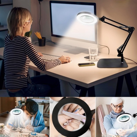 ZABOUL LAMPA LED ZE SZKŁEM POWIĘKSZAJĄCYM 10X PORZĄDNA