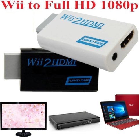 Adapter Konwerter Przejściówka Wii do HDMI do wideo 1080p z dźwiękiem 3,5mm