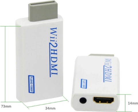 Adapter Konwerter Przejściówka Wii do HDMI do wideo 1080p z dźwiękiem 3,5mm