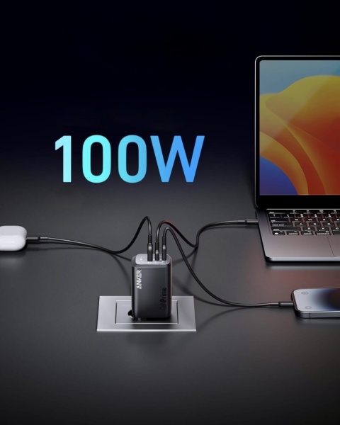 ŁADOWARKA SIECIOWA ANKER PRIME 100W GaN WALL CHARGER 3 PORTOWA PREMIUM